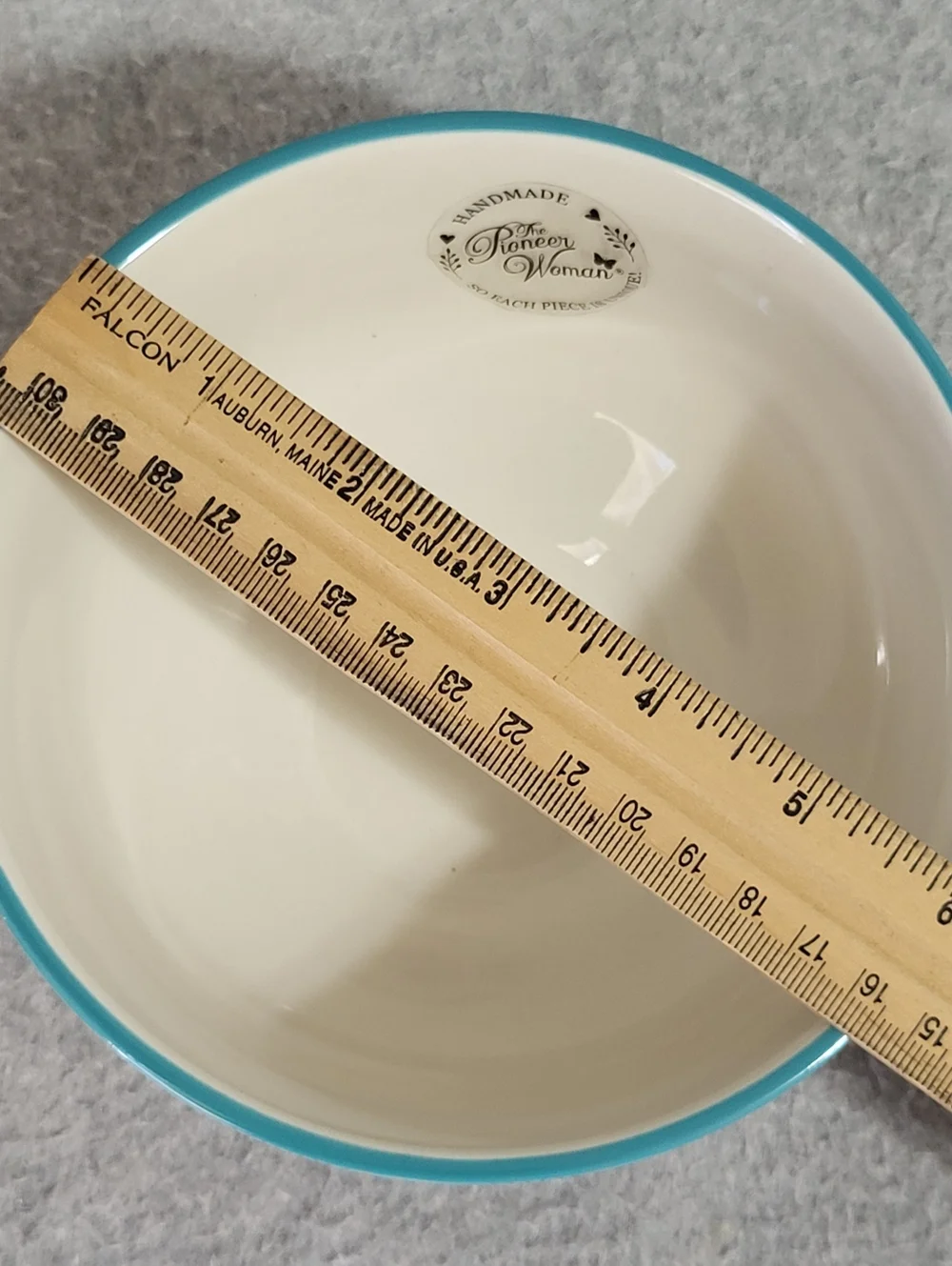 The Pioneer Woman Flea Market Happiness Footed Bowl Soup Cereal Farmhouse NEW